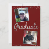 Elegant Silver Confetti Graduate Class of 2022 Einladung (Rückseite)