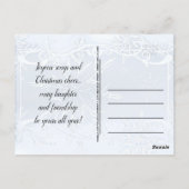 Elegant Silver Crystal Weihnachten Einladung Postkarte (Rückseite)