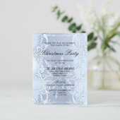 Elegant Silver Crystal Weihnachten Einladung Postkarte (Stehend Vorderseite)