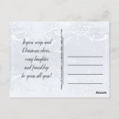 Elegant Silver Crystal Weihnachten Einladung Postkarte (Rückseite)