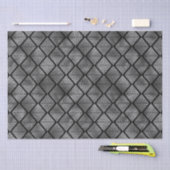 Elegant Silver Diamond Illusion  Art Deco Pattern Seidenpapier (Handwerk)