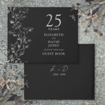 Elegant Silver Floral 25. Hochzeitstag