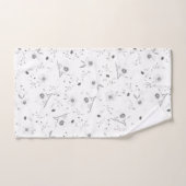 Elegant Silver Floral Badhandtuch Set (Handtuch)