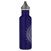 Elegant Silver Floral Henna Mandala Edelstahlflasche (Links)