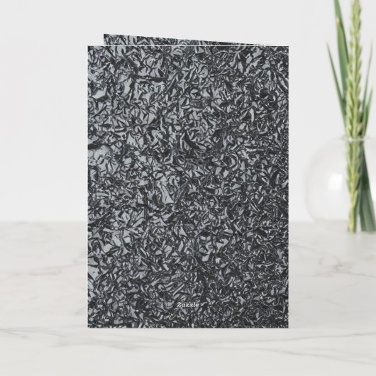 Elegant Silver Floral Husband 25 Jahre Jubiläum Karte (Rückseite)