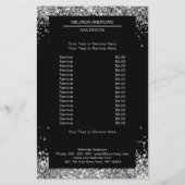 Elegant Silver Glitter both sides Flyer (Hinten)