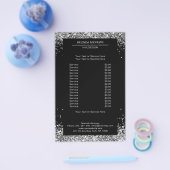 Elegant Silver Glitter both sides Flyer (Einzeln)