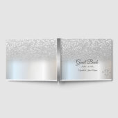 Elegant Silver Glitzer Bokeh Gästebuch (Voll)