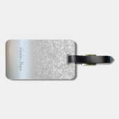 Elegant Silver Glitzer Bokeh Ombre - Personalisier Gepäckanhänger (Rückseite horizontal)