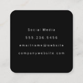 Elegant Silver Glitzer Scribble Quadratische Visitenkarte (Rückseite)