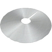 Elegant Silver Gold Dots Weihnachten Polyester Weihnachtsbaumdecke (Schrägansicht)