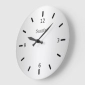 Elegant Silver Gray Gradient Große Wanduhr (Winkel)