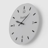 Elegant Silver Gray Große Wanduhr (Winkel)