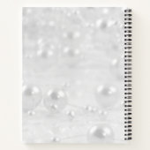 Elegant Silver Gray Personalisiert Wedding Belle Notizblock (Rückseite)