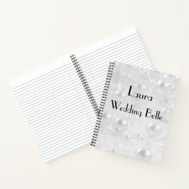 Elegant Silver Gray Personalisiert Wedding Belle Notizblock