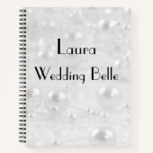 Elegant Silver Gray Personalisiert Wedding Belle Notizblock (Vorderseite)