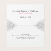 Elegant Silver-Gray Verziert Mandala Visitenkarten (Innenseite Aufgefaltet)