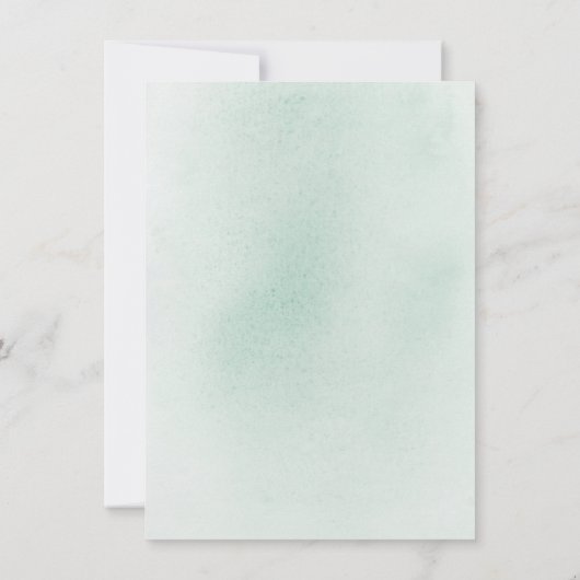 Elegant Silver Greenery Save the Date Ankündigung (Rückseite)