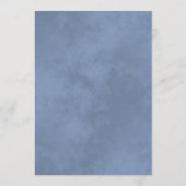 Elegant Silver Hearts Filigree Dusty Blue Wedding Menükarte (Rückseite)