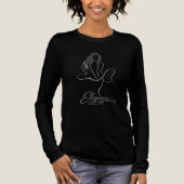 Elegant Silver Lady Line Art | Bella+Canvas Tri-Bl Tri-Blend Shirt (Vorderseite)