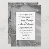 Elegant Silver Marble Agate Hochzeit Einladung (Vorne/Hinten)