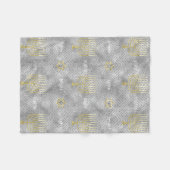 Elegant Silver Menorahs Fleece Blanket (Vorderseite (Horizontal))