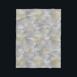 Elegant Silver Menorahs Fleece Blanket<br><div class="desc">"Elegantes Silber Menorahs" Fleece Blanket/Small Design kann auch in Deckengrößen, mittel und groß, hinzugefügt werden. Größe: Fleece Blanket, 30"x40" Es ist schwer, sich selbst zu kuscheln. wie mit dieser voll gestaltbaren Fleecedecke. Gestalte die gesamte Vorderseite ganz nach Deinen Vorstellungen und kuschel Dich in diese flauschige Decke . Die warme, bunte...</div>