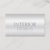 Elegant Silver Mirror Font Professional Stylish Visitenkarte (Vorderseite)