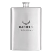 Elegant Silver Personalize Name Groomsmen Wedding Flachmann (Vorderseite)