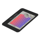 Elegant Silver Photo Frame Personalized Wedding Magnet (Linke Seite)