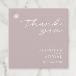 Elegant Silver PinkM Minimal Vielen Dank für Ihre  Geschenkanhänger