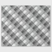 Elegant Silver Plaid Country Cottage Geschenkpapier (Flach)