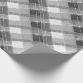 Elegant Silver Plaid Country Cottage Geschenkpapier (Ecke)
