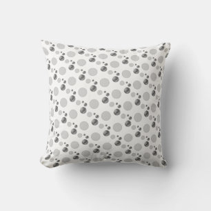 Elegant Silver Polka Dots Kissen