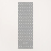 Elegant Silver Polka Dots on Light Gray Yogamatte (Vorderseite)