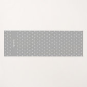 Elegant Silver Polka Dots on Light Gray Yogamatte (Vorderseite (Horizontal))