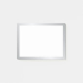 Elegant Silver Post-it Klebezettel (Vorderseite)