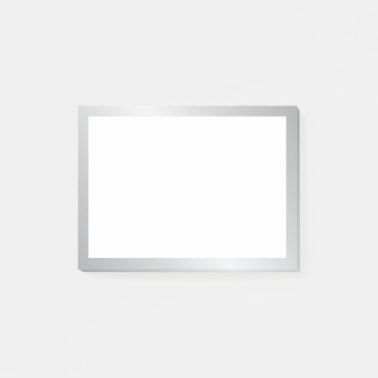 Elegant Silver Post-it Klebezettel (Vorderseite)