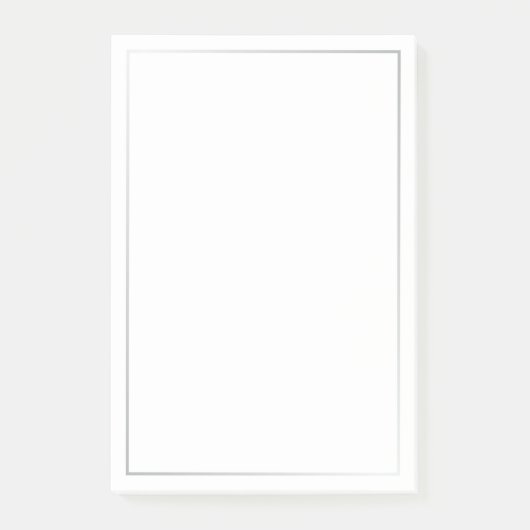 Elegant Silver Post-it Klebezettel (Vorderseite)