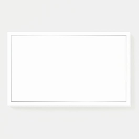 Elegant Silver Post-it Klebezettel (Vorderseite)