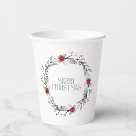 Elegant Silver Red Frohe Weihnachtsfeier Pappbecher