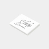 Elegant Silver Script Professional Post-it Notes Klebezettel (angewinkelt)