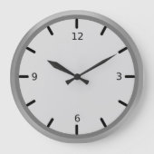 Elegant Silver Shades Große Wanduhr (Vorderseite)