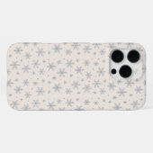 Elegant Silver Snowflake | Winter Holiday  iPhone Hülle (Rückseite (Horizontal))
