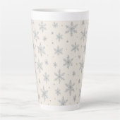 Elegant Silver Snowflake | Winter Holiday  Milchtasse (Vorderseite)