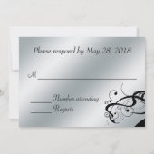 Elegant Silver UAWG Einladung (Rückseite)