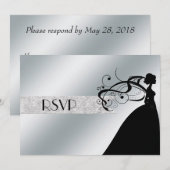 Elegant Silver UAWG Einladung (Vorne/Hinten)