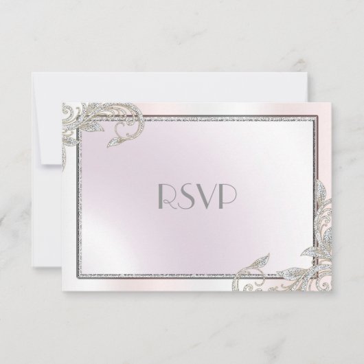 Elegant Silver UAWG RSVP Karte (Vorderseite)