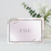 Elegant Silver UAWG RSVP Karte (Stehend Vorderseite)