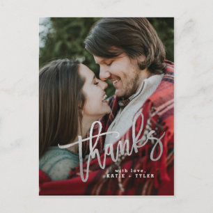 Elegant Silver Vielen Dank Postkarte